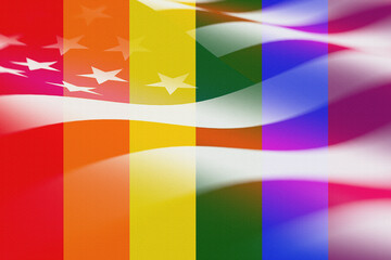 LGBT pride flag greeting love card free space