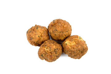 accras de morue isolé sur un fond blanc