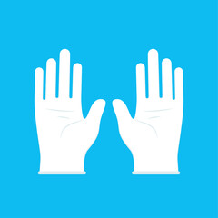 Rubber gloves cartoon vector. Rubber gloves sign.