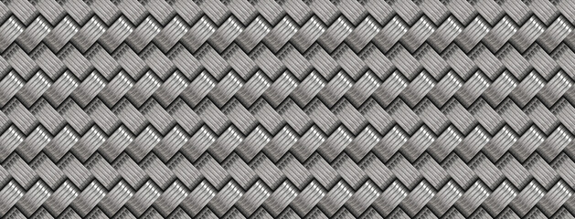 Metal weave abstract texture background.Gray silver metal weave surface.Seamless background.