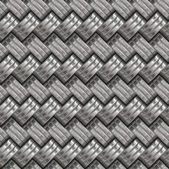Metal weave abstract texture background.Gray silver metal weave surface.Seamless pattern background.