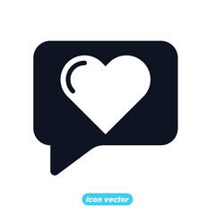bubble chat love icon . happy romantic, valentine's day symbol vector illustration