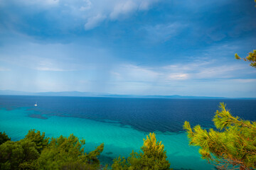 Landscape at the sea in Kassandra peninsula, Greece