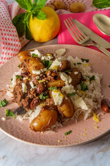 Greek Shredded Lamb Stew