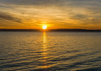 Puget Sound Setting Sun 5