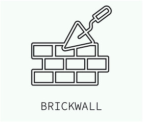 brickwall icon vector