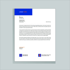 Blue Artistic Business Letterhead