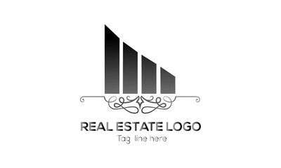Real Estate Logo and Business Card Template.
