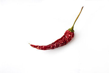Red hot chilli on a white background. Isolate