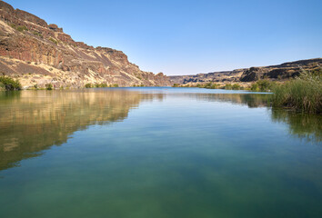 Deep Lake Coulee City. Deep Lake at Dry Falls State Park in Eastern Washington, USA.

