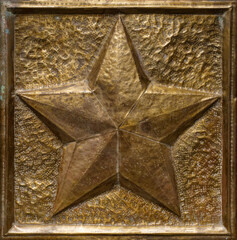 Old embossed five-pointed star