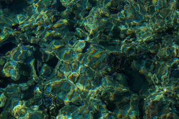 Fototapeta na wymiar water stains in the blue seawater stains in the blue sea