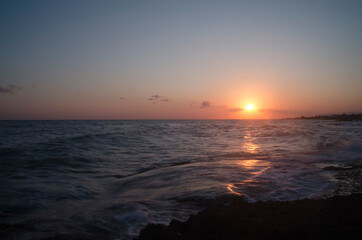 sunset over the sea, Gouves, Crete, Greece