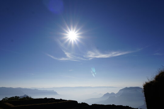 sunrise over the mountains