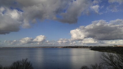 clouds over the river