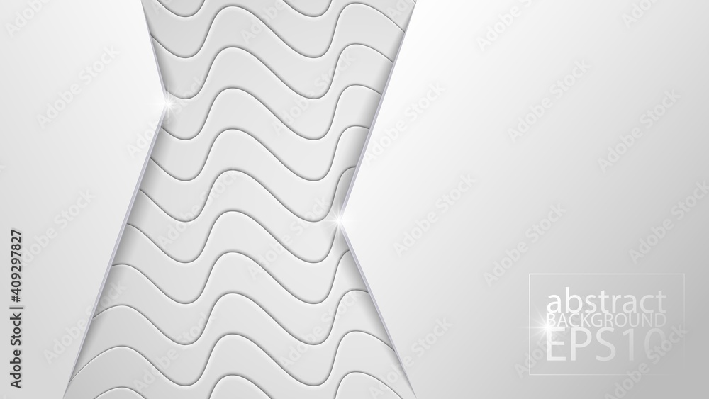 Poster eps10 monochrome abstract vector background. graphic effect based on curved lines in relief with the