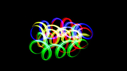 abstract colorful glowing lights