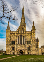 Fototapeta na wymiar Salisbury Cathedral West Facade