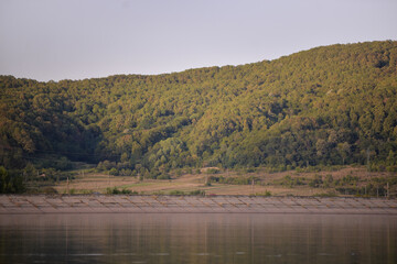 green forest reflecting in the luster of the lake