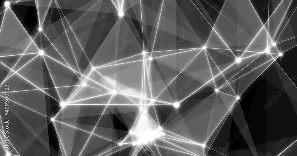 Fototapete background abstract dynamic plexus futuristic technology. 3d rendering 3d illustration