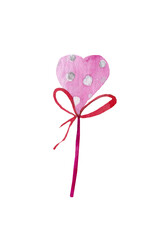 Heart shaped lollipop, a sweet valentine
