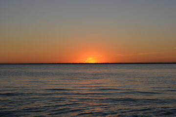 warm bright orange sunset
