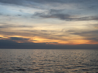 sunset over the ocean