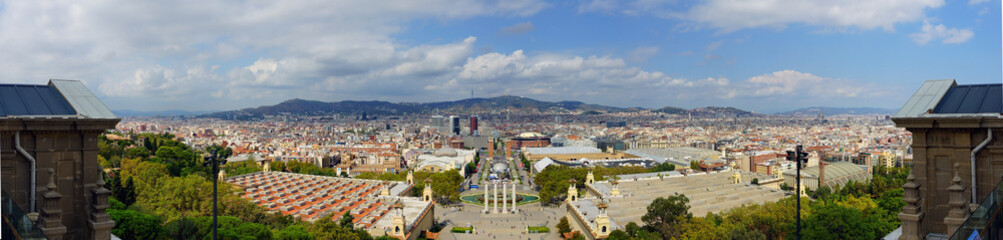Fototapeta na wymiar Spain, Panorama of Barcelona 