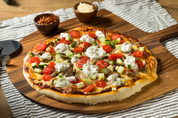 Homemade Greek Gyro PIzza
