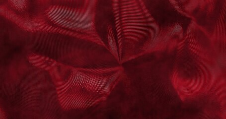 Red sparkly silk background. Glamour satin texture 3D rendering
