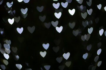heart, bokeh, flashlights, neon lights, love