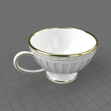 Fluted teacup