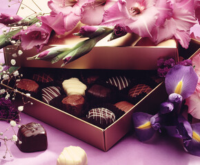 Box of elegant chocolates