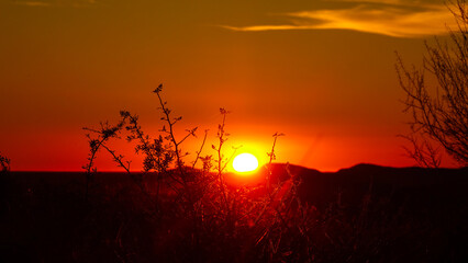 sunset in the mountains