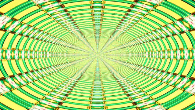 Patterns of abstract geometric luminous stripes in full color, mandal abstract background motion pictures 4k. Beautiful fractal animation