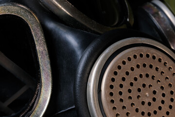 Old military gas mask