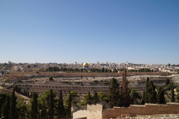 Fototapeta na wymiar panoramic view of old jerusalem