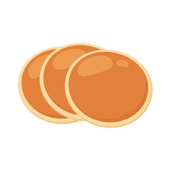 Pancake vector. Pancake on white background. Pancakes stack.