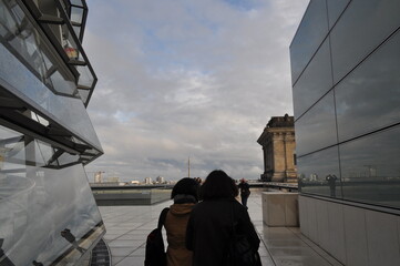 person on the bridge