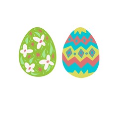 Easter eggs. Easter. Eggs with colorful patterns.