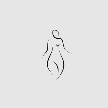 woman silhouette icon vector logo design