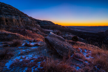 Sunrise over Theodore Roosevelt National Park, North Dakota.