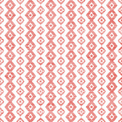 Geometric kilim ikat pattern with grunge texture
