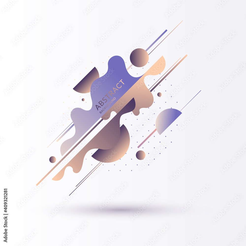 Poster modern backgrounds with abstract elements and dynamic shapes. compositions of colored spots. vector 