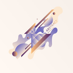 Elegant composition with dynamic and geometric shapes in pastel colors. A template for advertising and social networks.