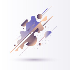 Modern backgrounds with abstract elements and dynamic shapes. Compositions of colored spots. Vector illustration.