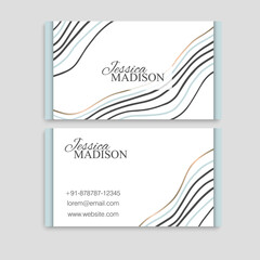 visiting card or business card set. Flyer template design.