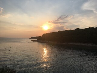 sunset over the river