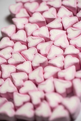 Marshmallows in the shape of a heart for Valentine's Day