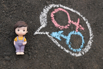Naklejka premium choosing or changing gender concept